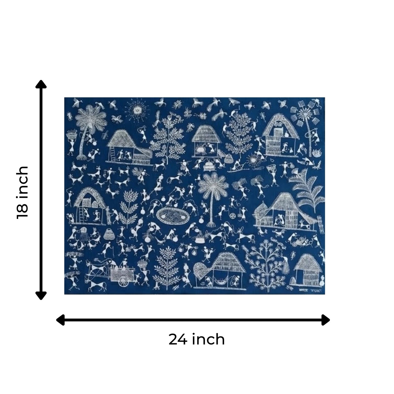 Authentic Warli Tree of Life & Forest Wilderness Thumbnail 3