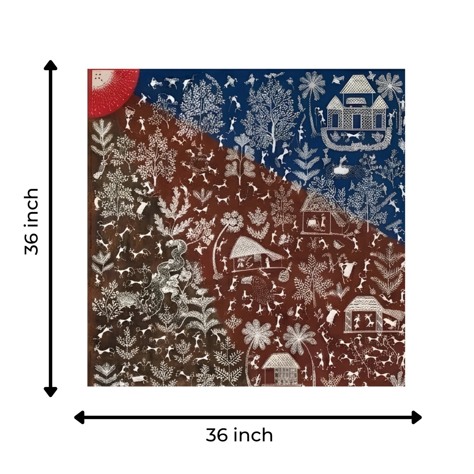 Authentic Warli Lagna Chauk (Wedding Altar) Thumbnail 3