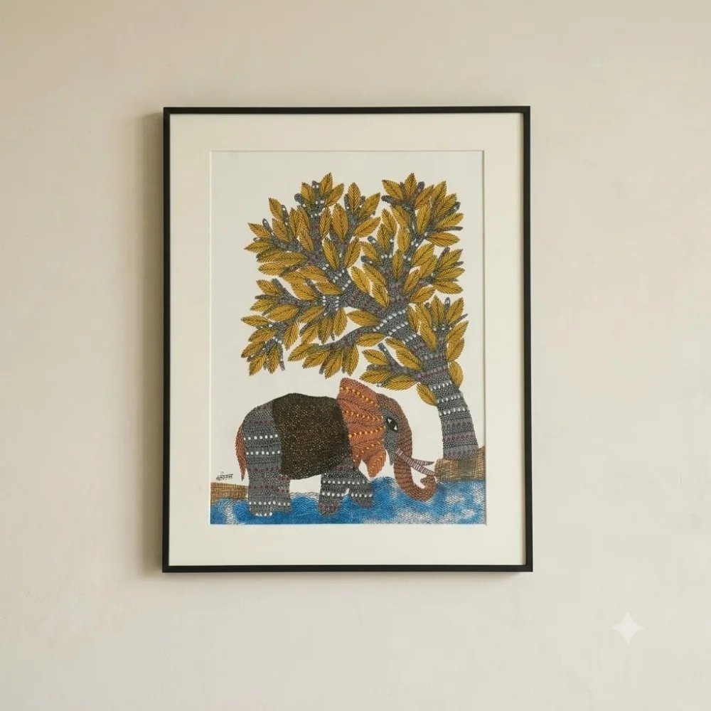 The Majestic Elephant at the Riverbank Thumbnail 1