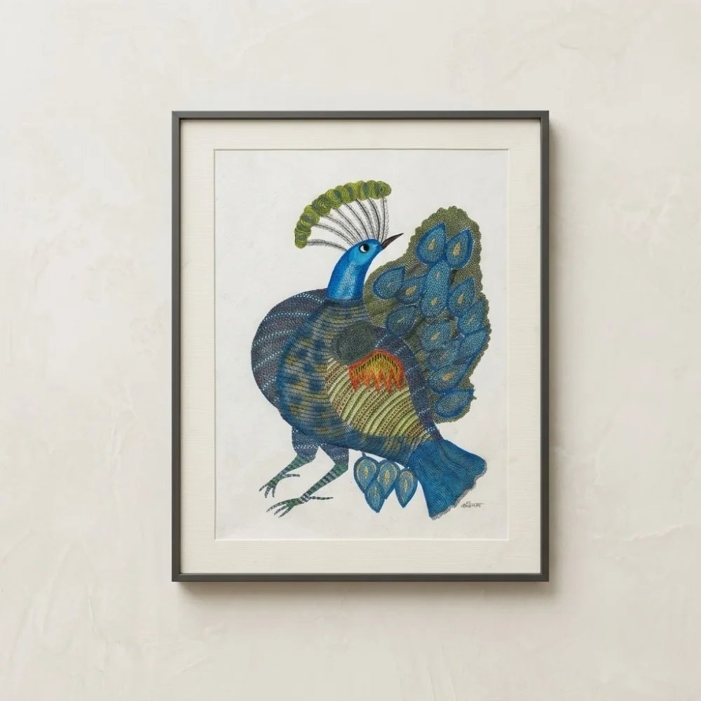 The Royal Blue Peacock in Full Plumage Thumbnail 1