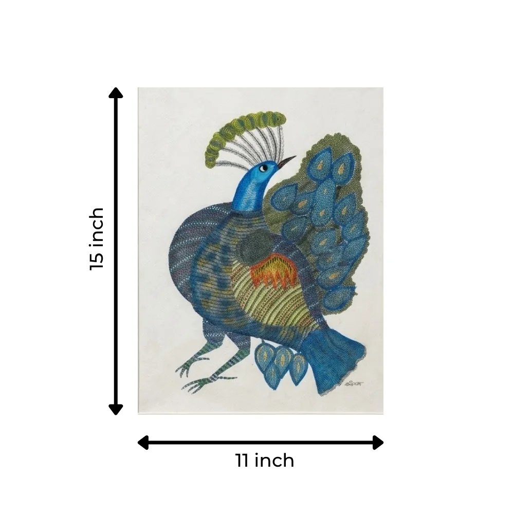 The Royal Blue Peacock in Full Plumage Thumbnail 3