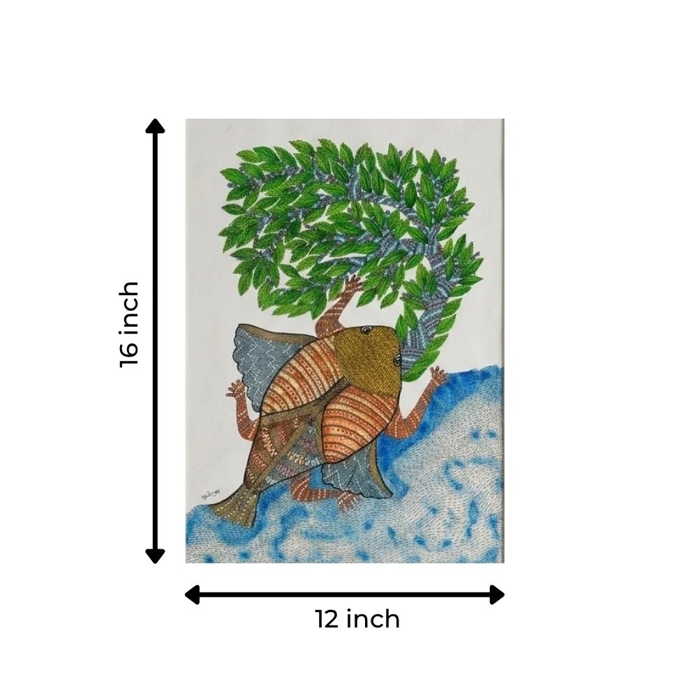 The Mythical Great Fish Emerging by the Sacred Tree Thumbnail 3