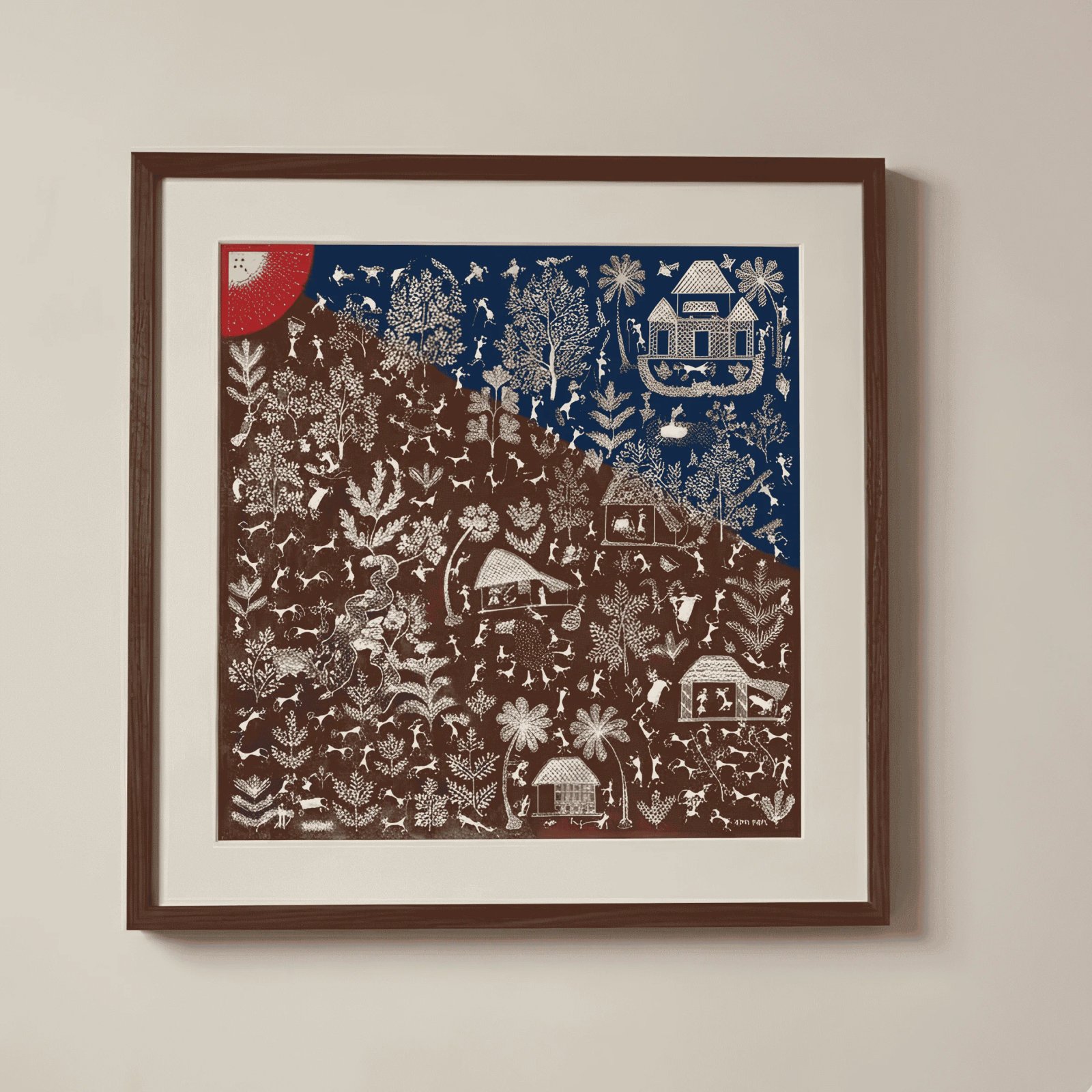Authentic Warli Lagna Chauk (Wedding Altar) Thumbnail 1
