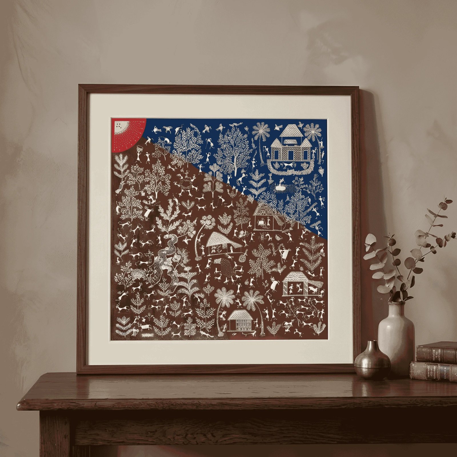 Authentic Warli Lagna Chauk (Wedding Altar) Thumbnail 2