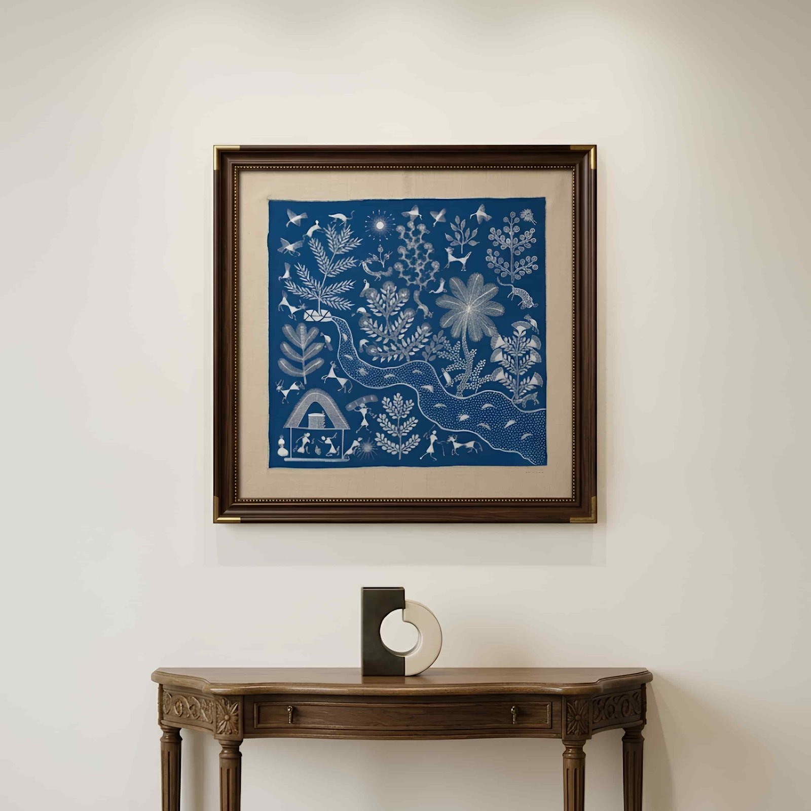 River of Life Tribal Forest Folk Art Painting alternate view