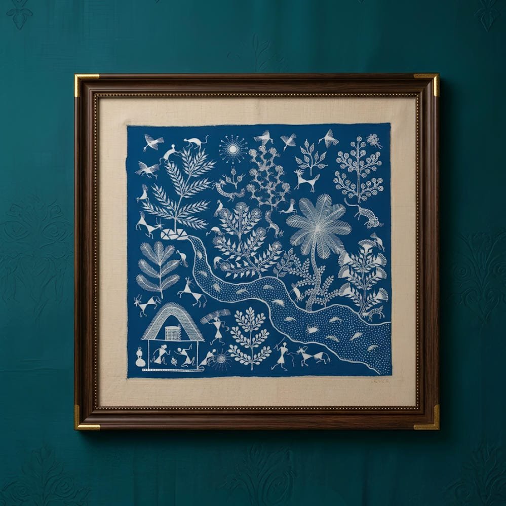 River of Life – Tribal Forest Folk Art Painting