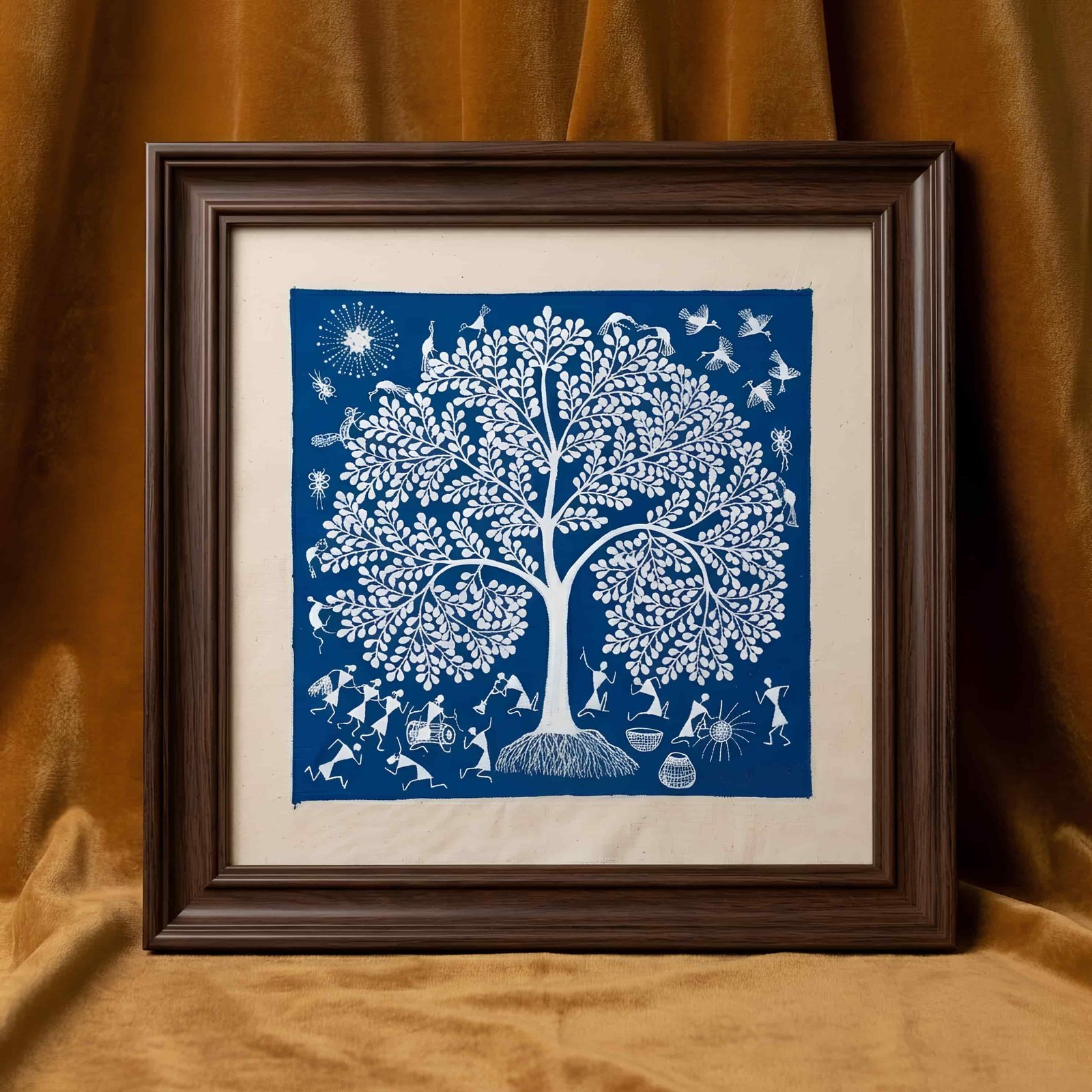 Handmade Warli Painting - Tree of Life