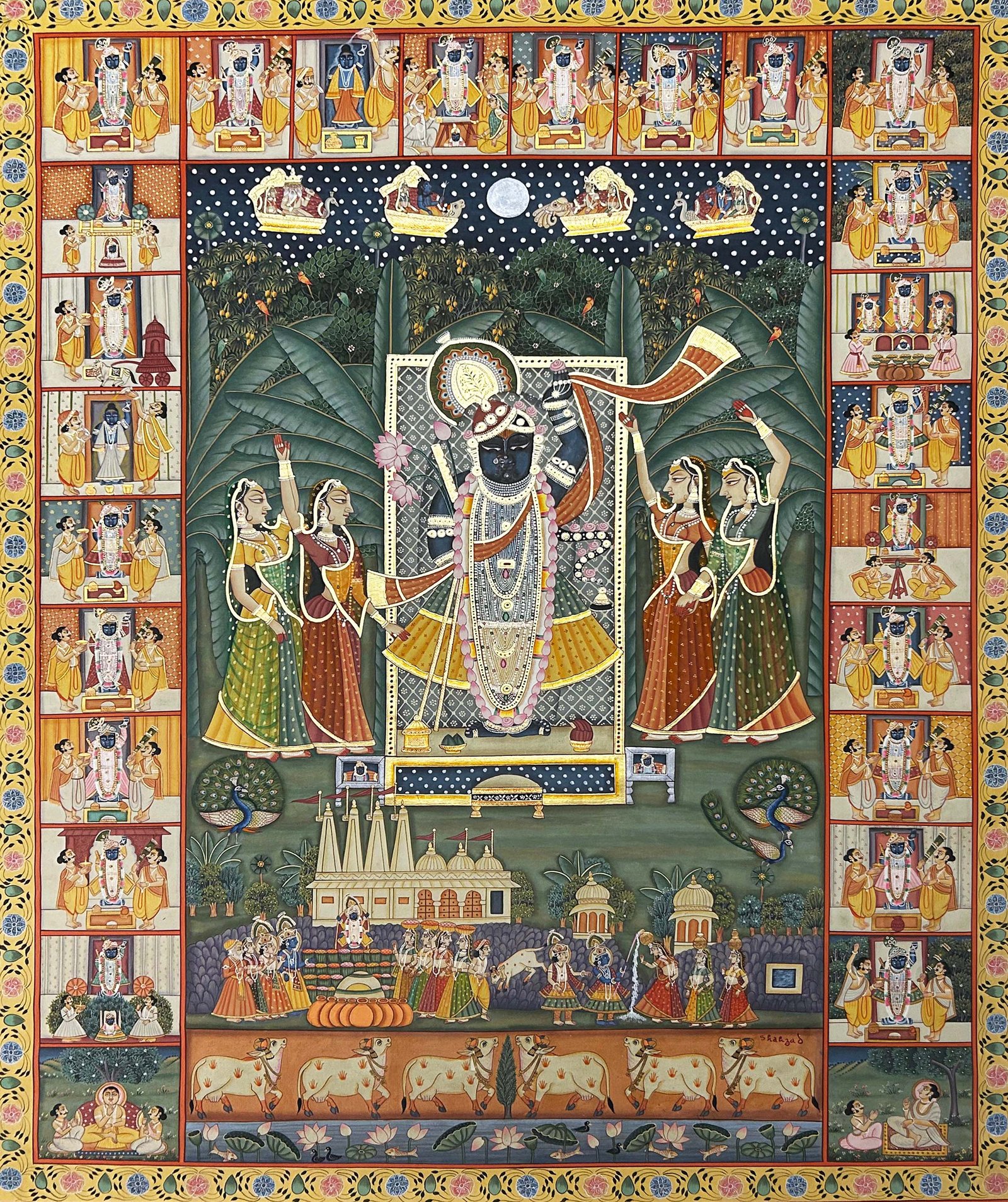 Sharad Poornima in Pichwai alternate view