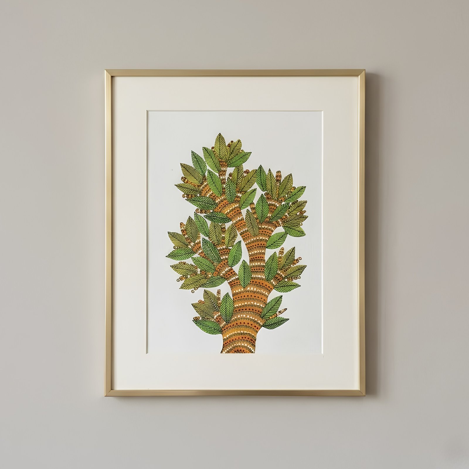 Original Gond Tribal Painting – The Sacred Tree of Life