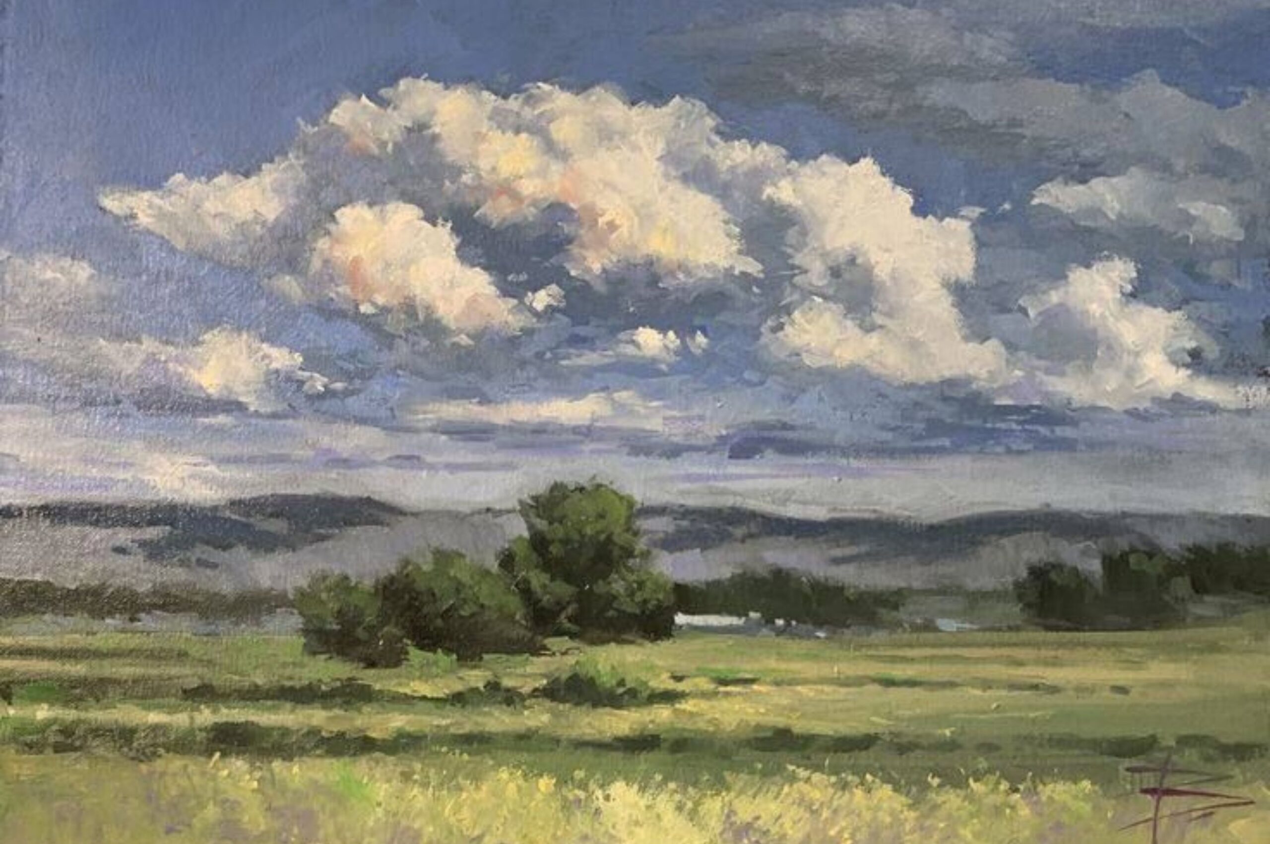 Car with man on death valley