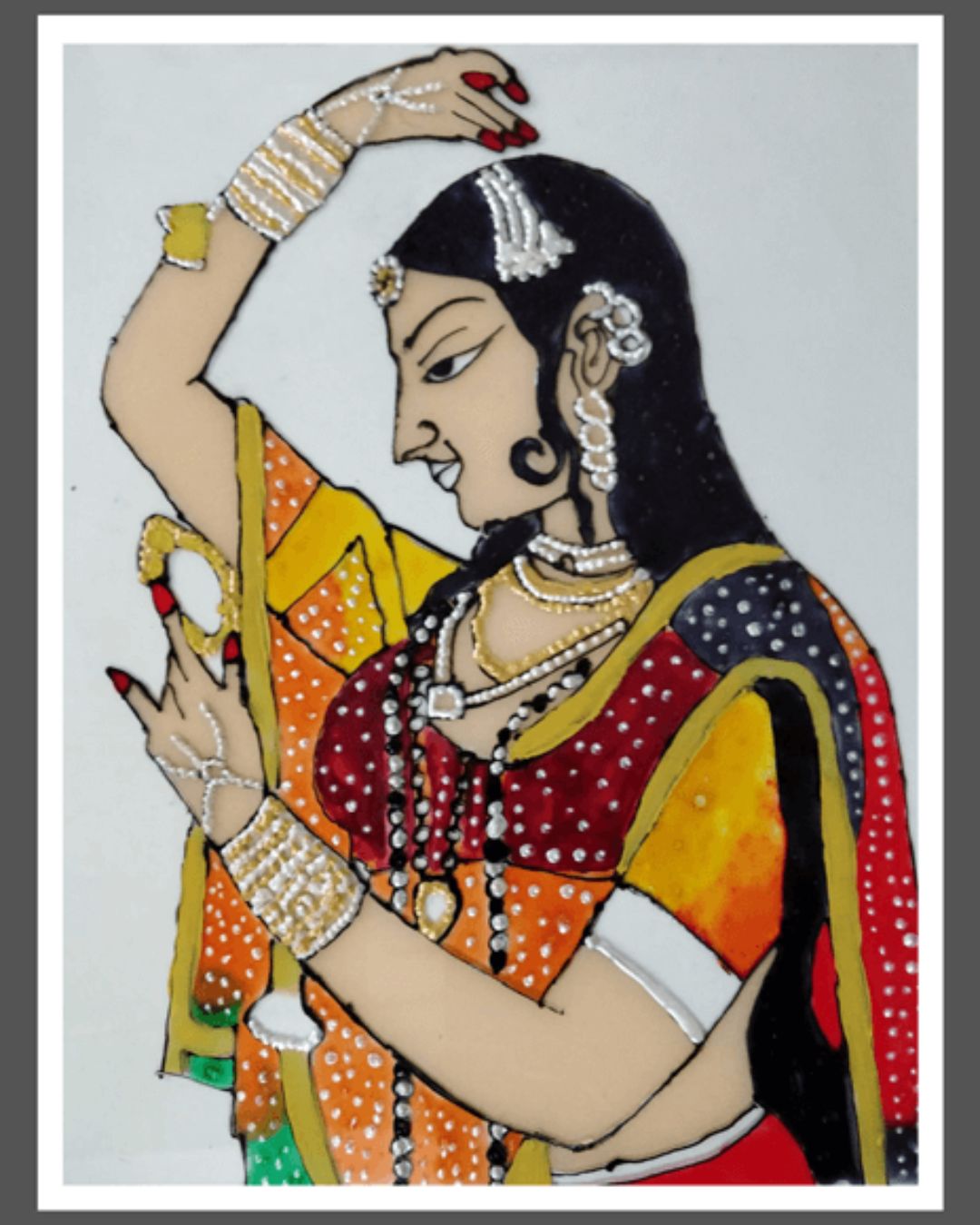 Beautiful Lady Folk Art - Image 2