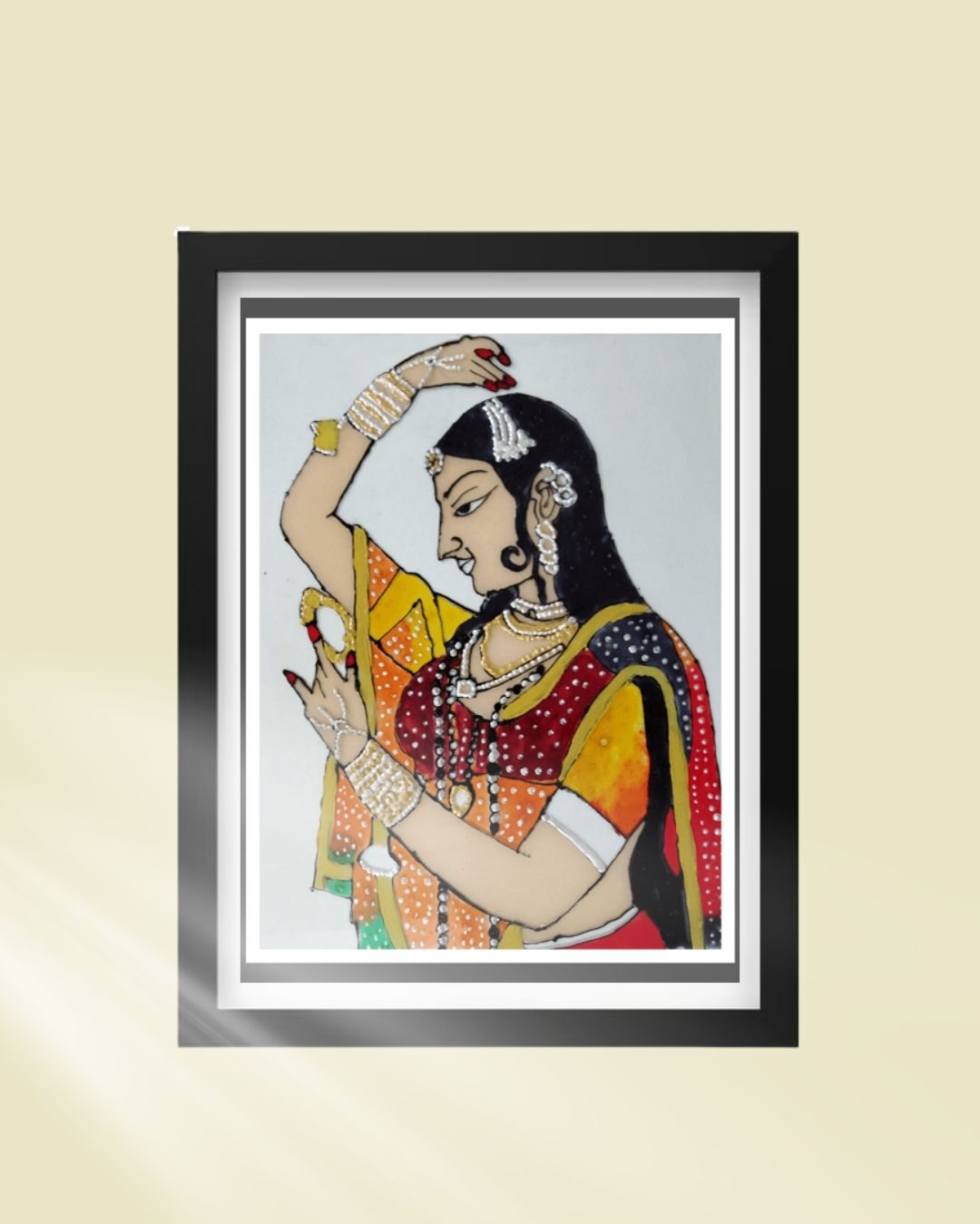 Beautiful Lady Folk Art