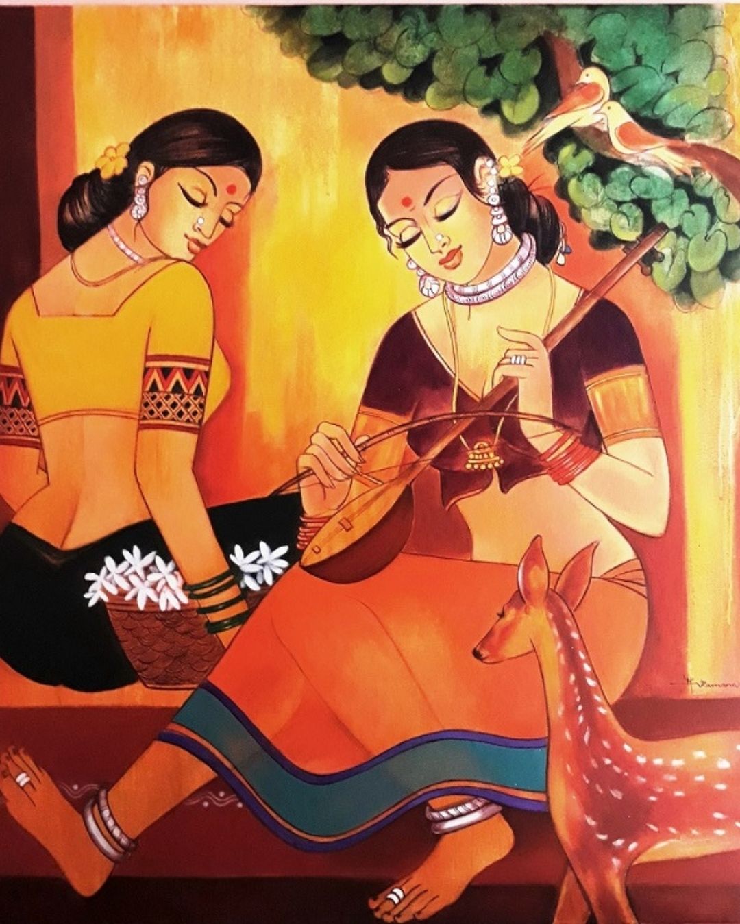 Traditional Indian Women Art - Image 2